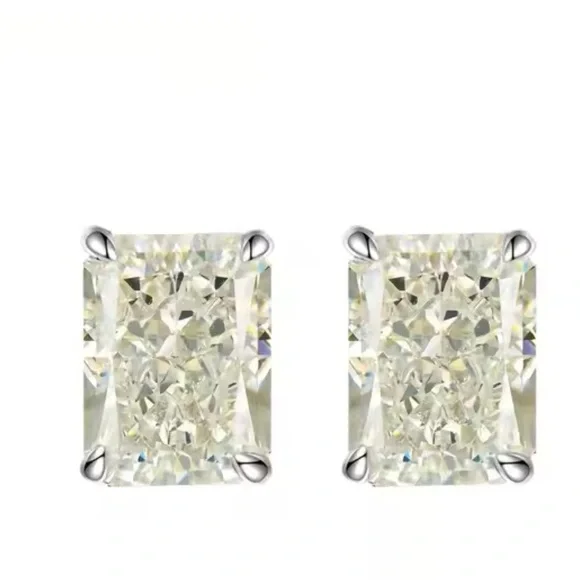 4ct Radiant Cut Earrings - Picture 3 of 12